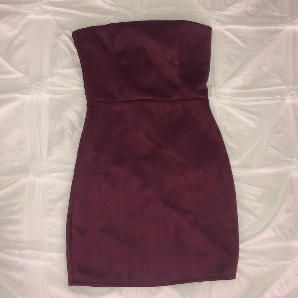 2/$20 Velvet Strapless mini dress
